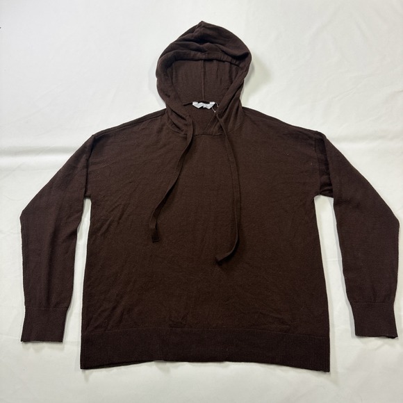 Member's Mark Sweaters - Cashmere Blend Hoodie Sweater Womens Medium Brown Lightweight